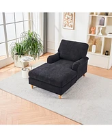 Mid-Century Oversized Chaise Lounger Sofa