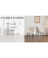 Velvet Dining Chair Set (4): Modern, Minimalist Design