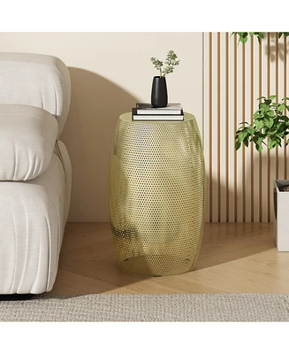 Round Metal Hollow Side Table