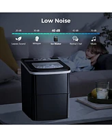 Cowsar 26Lbs/Day, Ice Maker, Self-Cleaning Ice Machine with Ice Scoop and Basket