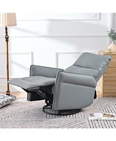 Rocking Recliner Chair,360 Degree Swivel Nursery Rocking Chair, Glider Chair, Modern Small Rocking Swivel Recliner Chair for Bedroom, Living Room Chai