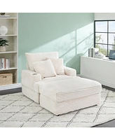 39-inch Spring upholstered armchair and Ottoman set