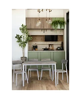 Modern 5 piece dining table set
