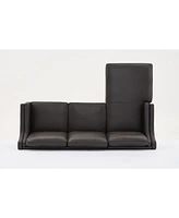 94.5 inch modern style L-shaped genuine leather sofa with chaise lounge, Left Chaise