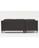 94.5 inch modern style L-shaped genuine leather sofa with chaise lounge, Left Chaise