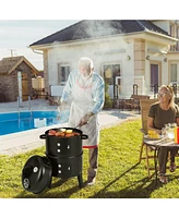 3-in-1 Charcoal Bbq Grill Cambo with Built-in Thermometer