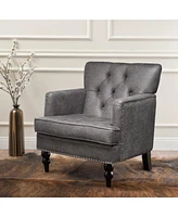 Microfiber Club Chair W/ Diamond Tufting