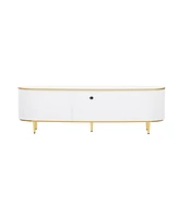 Tv Stand - 80 Inch, 4 Drawers, Cabinet, Metal Legs