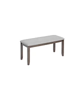 6-Piece Walnut Dining Set: Table, 4 Chairs & Bench