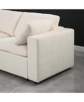 Modular Sectional Sofa, Convertible U Shaped Sofa Couch, Modular Sectionals with Ottomans, 6 Seat Sofa Couch with Reversible Chaise for Living Room. B