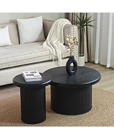 Modern Round Coffee Table with Unique Legs