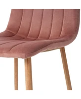 Pink Velvet Dining Chairs (Set of 4), Modern Upholstered Side Chair