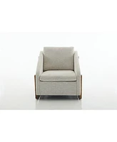Chenille Upholstered Armchair with Cushioned Comfort
