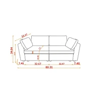 modular sofa whiten chenille fabric, simple and grand, the seat and back is very soft. this is also a Knock Down sofa