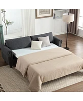 80.7" 2-in-1 Sofa Bed Sleeper with Large Mattress(63"70.93.3 inch