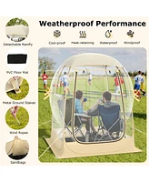 Instant Pop up Sports Tent with Carrying Bag and Floor Mat for 1-2/5-6 People