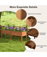Large Raised Garden Bed with Drainage Holes and 6 Supporting Legs