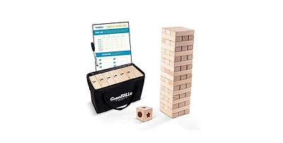 Giantville Giant Tumbling Timber Toy - Premium Pine Wood Life-Size Blocks Tower