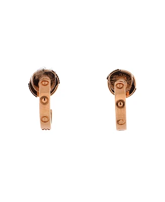 Pre-Owned Cartier Small Love Hoop Earrings 18K Rose Gold