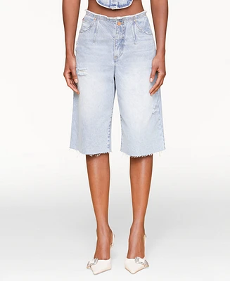 Avec Les Filles Women's Raw Waist Shorts
