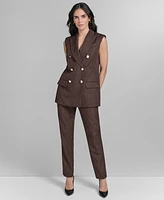 Calvin Klein Women's Textured Slim-Leg Ankle Pants