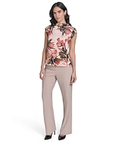 Calvin Klein Women's Cap-Sleeve Printed Top