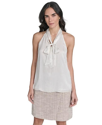 Calvin Klein Women's Tie-Neck Sleeveless Blouse