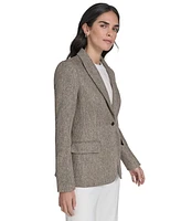 Calvin Klein Women's Textured One-Button Jacket