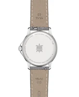 Certina Women's Swiss Ds-8 Gray Leather Strap Watch 31mm