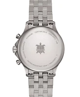Certina Men's Swiss Chronograph Ds-8 Silver-Tone Titanium Bracelet Watch 41mm