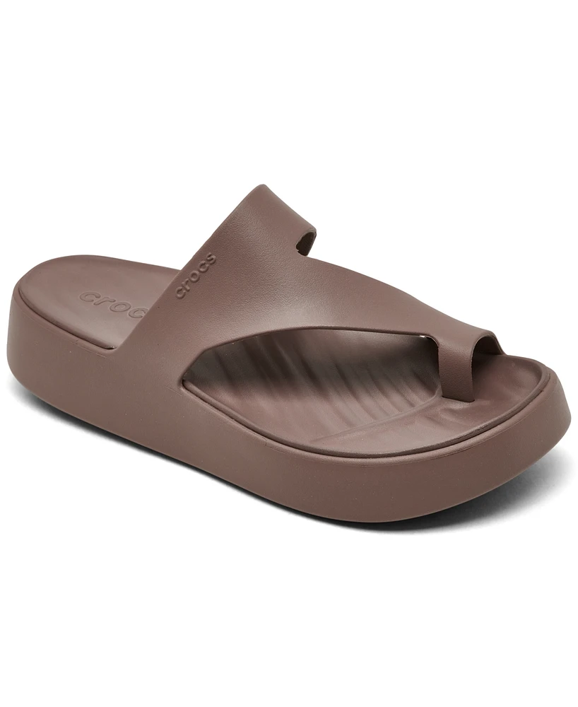 Crocs Women's Getaway Platform Toe Loop Casual Sandals from Finish Line