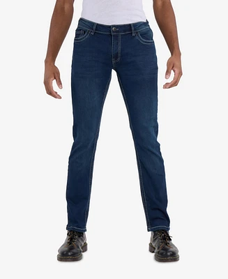 Cultura Men's Modern Fit Saddle Stitch Jeans