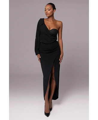 Jluxlabel Women's Evita Linen Draped Dress