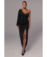 Jluxlabel Women's Evita Linen Draped Dress