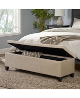Contemporary Storage Ottoman with Upholstered Comfort