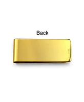 Bling Jewelry Set of 2 Large Wide Strong Money Clip Card Holder Black Gold Stainless Steel