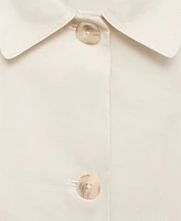Mango Women's Pocket Linen-Blend Jacket