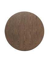 42" Round Dining Table for 4 Person, Retro Kitchen Table, Wooden Dinner Room Table with Solid Wood Legs for Home Kitchen Restaurant Living Room,