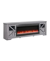 75" Fireplace Tv Stand for TVs up to 80",with 44" Electric Fireplace