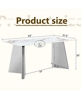 Luxurious Jade Slab Dining Table with Butterfly Legs