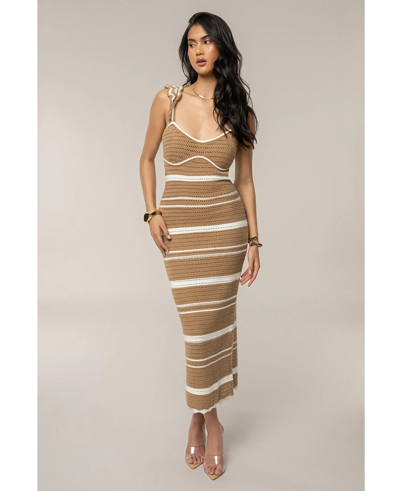 Jluxlabel Women's Norina Striped Midi Dress