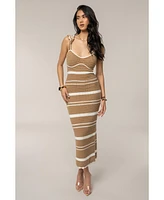 Jluxlabel Women's Norina Striped Midi Dress