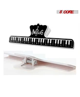 5 Core Music Sheet Page Holder Clip Black Durable Plastic Music Score Fixed Clips