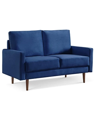 Plush Velvet Loveseat with Soft Upholstery for Comfortable Seating