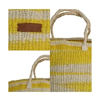 Warmth Handmade Sisal Beach Basket Tote Bag