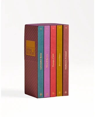 Spring & Mulberry Embellished Collection Date-Sweetened Dark Chocolate Bar Gift Set, 5-Pack
