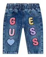 Guess Baby Girls Applique Patches Stretch Denim Jeans