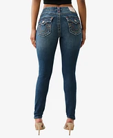 True Religion Women's Jennie Super T Flap Skinny Zipper Jeans