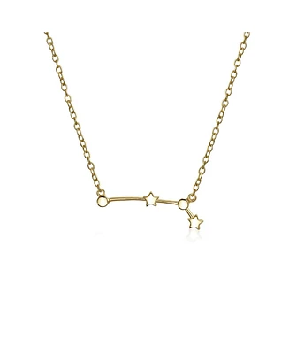 Bling Jewelry Delicate Celestial Astrology Zodiac Aries Constellation Stars Necklace Gold Plated Sterling Silver