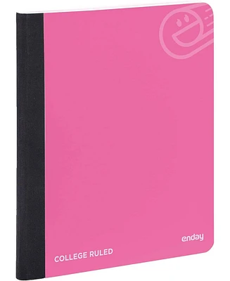 Enday Composition Notebooks College Ruled Paper, Pink Hard Cover Composition Notebook, Premium Lined Composition Books, 100 Sheets Ruled Notebook